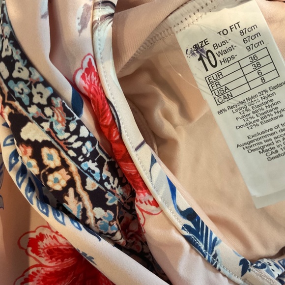 Seafolly NWOT Deep V Plunge One Piece Swimsuit US 6 (Aus 10) Hygienic Liner - Picture 9 of 9